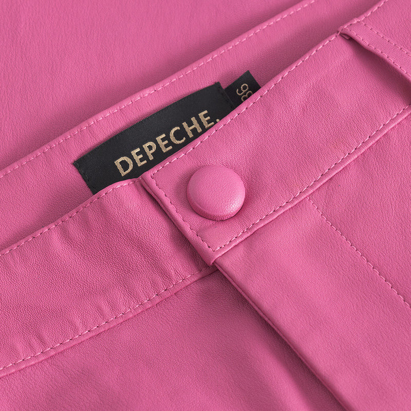 Depeche leather wear Amelia RW stretch chino leather pant 7/8 length Pants 195 Bubble gum