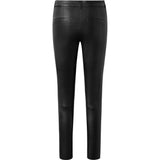 Depeche leather wear Amelia stretch chino leather pant 7/8 length Pants 099 Black (Nero)
