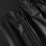 Depeche leather wear Amily straight fit cargo leather pants Pants 099 Black (Nero)