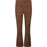 Depeche leather wear Ava HW Flare 7/8 Suede Pants Pants 311 Wood