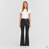 Depeche leather wear Ava HW Flare Leather Pants Pants 099 Black