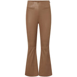 Depeche leather wear Ava RW flare 7/8 length pants with stretch in soft leather quality Pants 199 Nougat