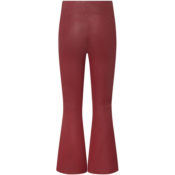Depeche leather wear Ava RW flare pants with stretch in soft leather quality Pants 243 Racing Red