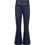 Depeche leather wear Ava RW flare 7/8 length pants with stretch in soft leather quality Pants 285 Midnight Blue