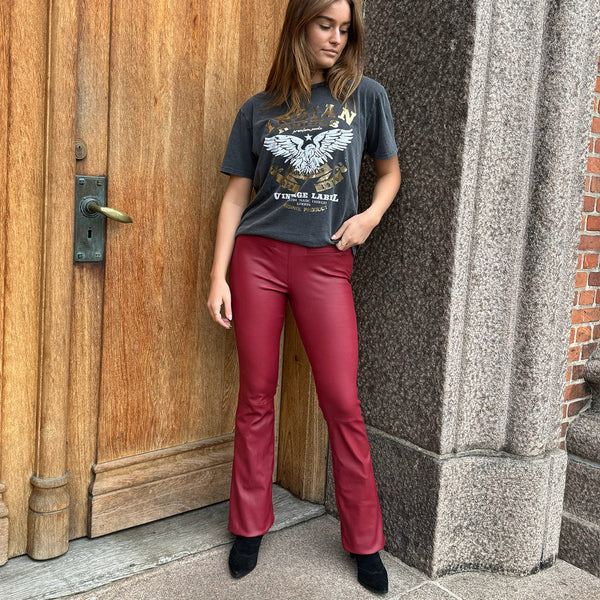 Depeche leather wear Ava leather pants - full length (RW) Pants 243 Racing Red