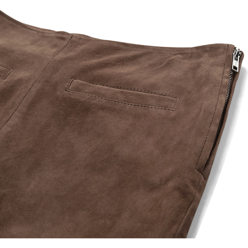 Depeche leather wear Ava suede 7/8 pants Pants 038 Dusty taupe