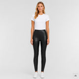 Depeche leather wear Aya HW Stretch Leather Leggings Pants 099 Black