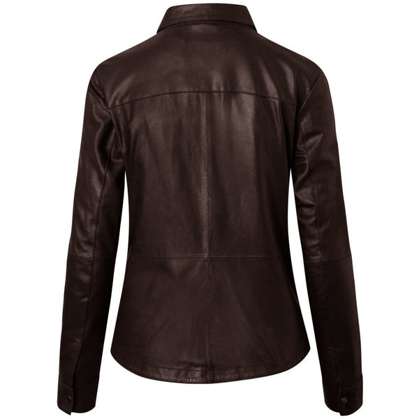 Depeche leather wear Basic Sharon shirt in soft leather quality Shirts 015 Brown