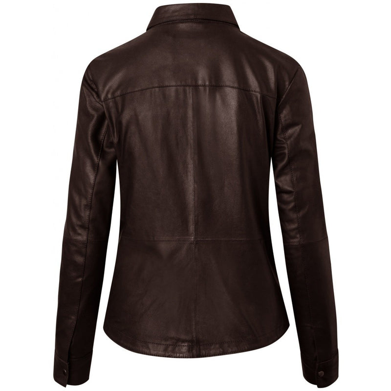 Depeche leather wear Basic Sharon shirt in soft leather quality Shirts 015 Brown