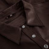 Depeche leather wear Basic Sharon shirt in soft leather quality Shirts 015 Brown