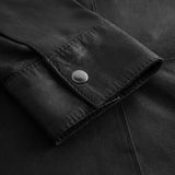 Depeche leather wear Basic Sharon shirt in soft leather quality Shirts 099 Black (Nero)