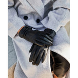 DEPECHE Basic gloves in soft leather Gloves 099 Black (Nero)