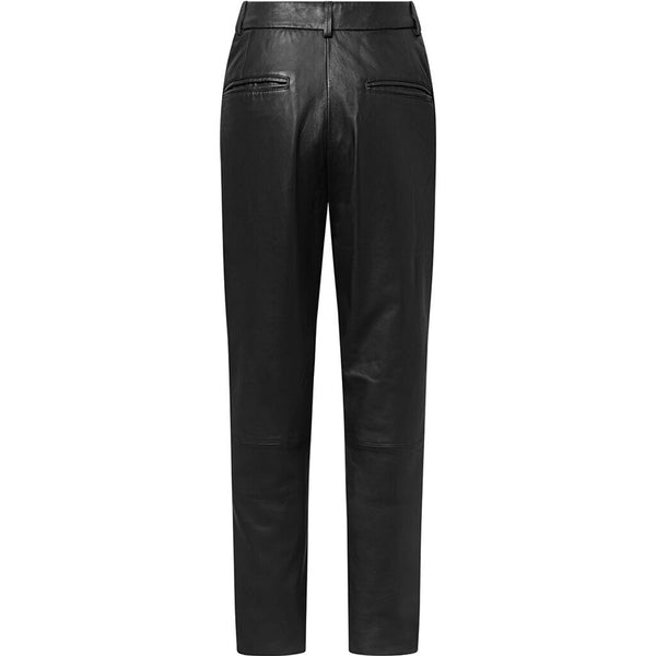 Depeche leather wear Beautiful Camma leather chino pant Pants 099 Black (Nero)