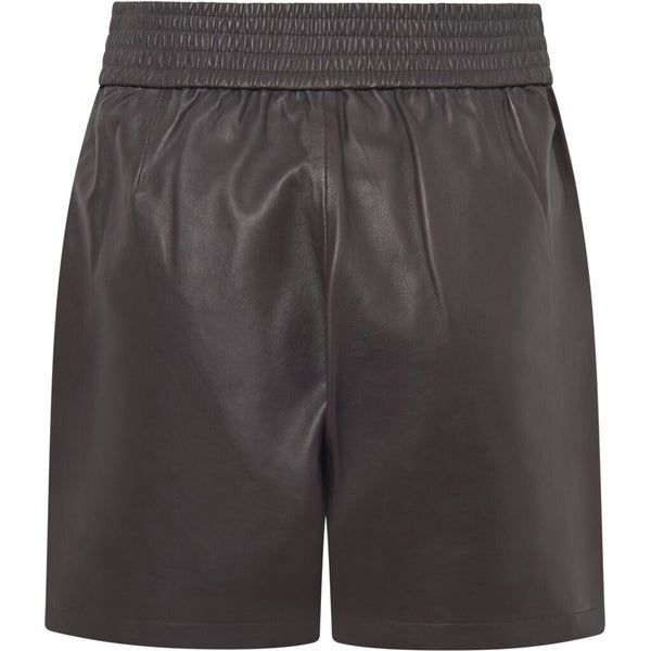 Depeche leather wear Beautiful Free leather shorts with elastic Shorts 008 Chocolate