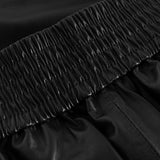 Depeche leather wear Beautiful Free leather shorts with elastic Shorts 099 Black (Nero)