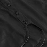 Depeche leather wear Beautiful LS Kerry leather shirt Shirts 099 Black (Nero)