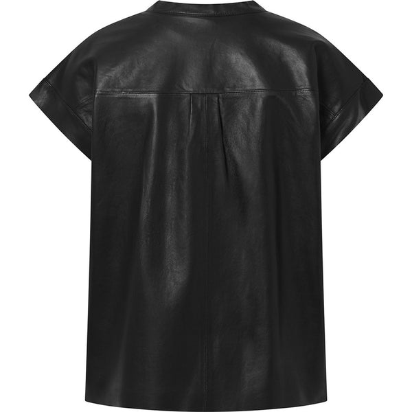 Depeche leather wear Beautiful Mary leather top Tops 099 Black (Nero)