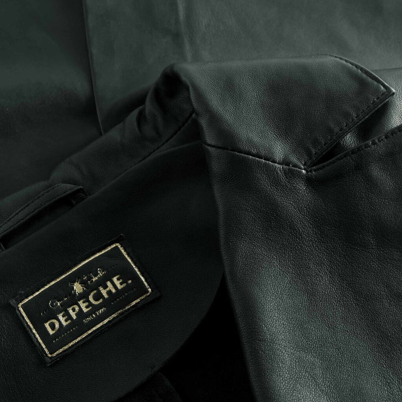 Depeche leather wear Beautiful Maya blazer in soft leather quality Blazer 102 Bottle Green
