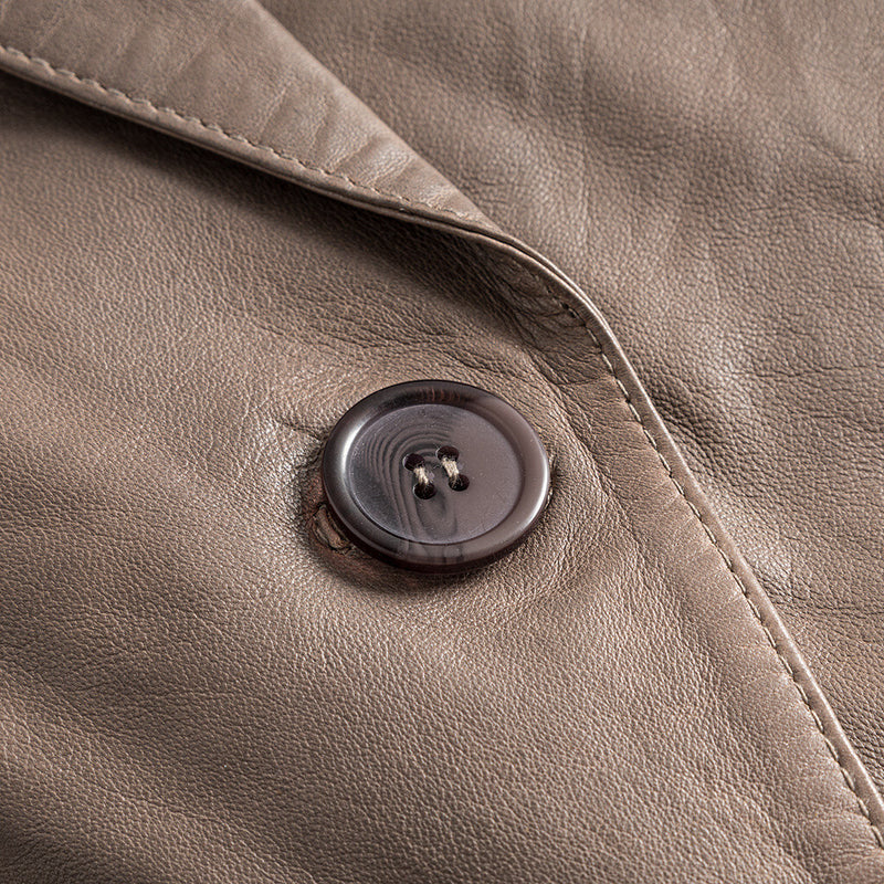 Depeche leather wear Beautiful Maya blazer in soft leather quality Blazer 168 Latte