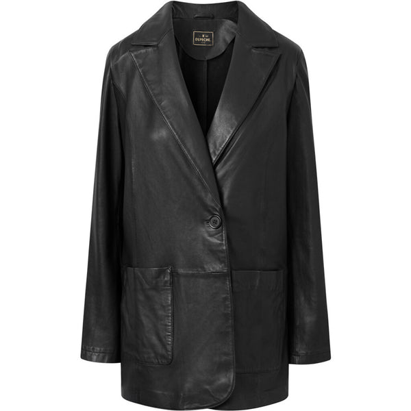 Depeche leather wear Beautiful Maya blazer in soft leather quality Jackets 099 Black (Nero)