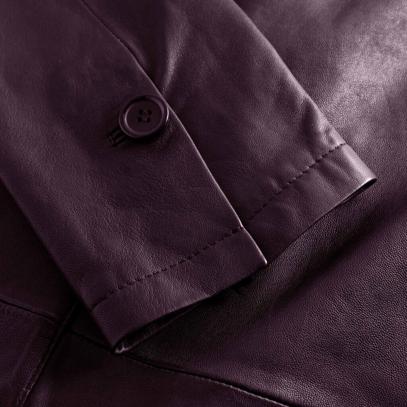 Depeche leather wear Beautiful Maya blazer in soft leather quality Jackets 198 Dark Blossom