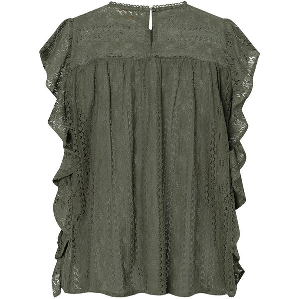 Depeche Clothing Beautiful Nelly lace top Tops 054 Khaki (Visione)