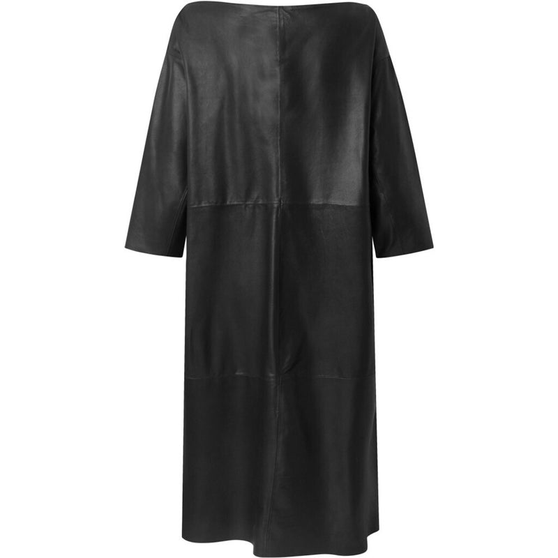 Depeche leather wear Beautiful Olivia leather dress in soft quality Dresses 099 Black (Nero)