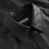 Depeche leather wear Beautiful Rava maxi shirt/ dress in soft leather Dresses 099 Black (Nero)