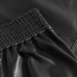 Depeche leather wear Beautiful a-shape Riga leather skirt Skirts 099 Black (Nero)