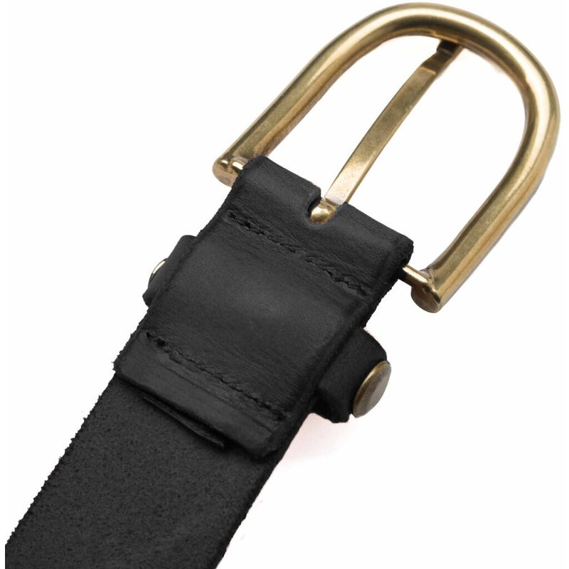 DEPECHE Beautiful and cool leather belt Belts 154 Black/Brass