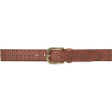 DEPECHE Beautiful belt with studs Belts 040 Dark cognac