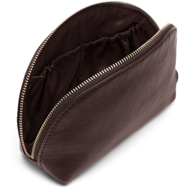 DEPECHE Beautiful cosmetic bag in soft leather quality Accessories 258 Winter Brown / Brass