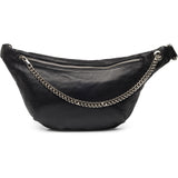 DEPECHE Beautiful leather bumbag with chain detail Bumbag 099 Black (Nero)