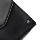 DEPECHE Beautiful leather mobile bag with chain strap Mobilebag 099 Black (Nero)