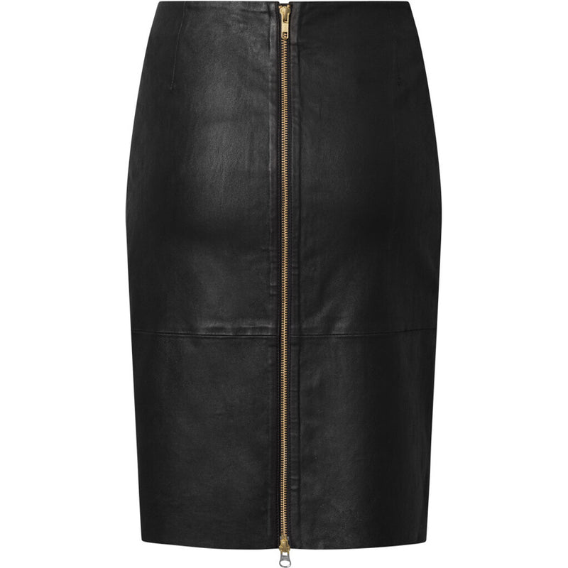 Depeche leather wear Beautiful musthave stretch leather skirt Skirts 099 Black (Nero)