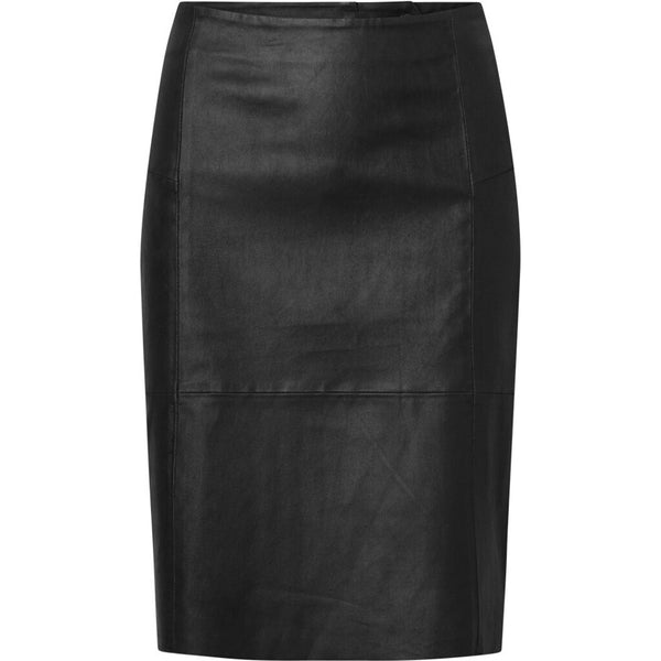 Depeche leather wear Beautiful musthave stretch leather skirt Skirts 099 Black (Nero)