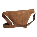 DEPECHE Beautiful suede bumbag Bumbag 196 Dark tan