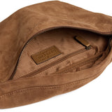 DEPECHE Beautiful suede bumbag Bumbag 196 Dark tan