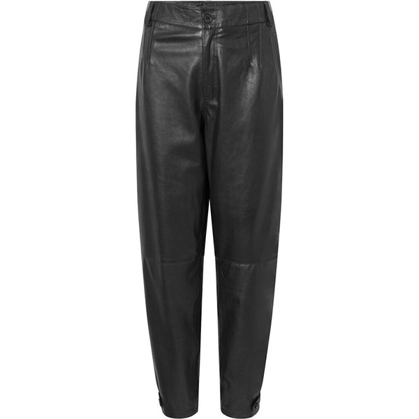 Depeche leather wear Becca HW Leather pants in ankel length Pants 099 Black (Nero)