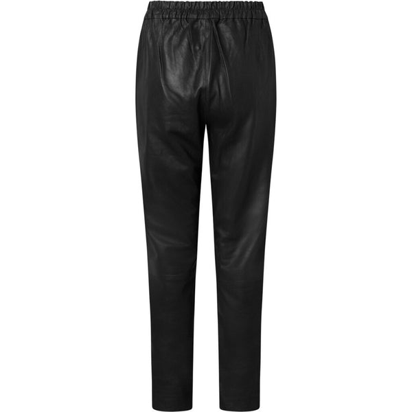 Depeche leather wear Becky baggy pants in soft leather quality Pants 099 Black (Nero)