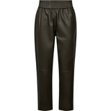 Depeche leather wear Belle MW Leather Pants Pants 335 Dark Khaki