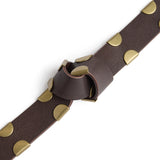 DEPECHE Belt w. studs Belt 161 Dark brown