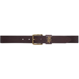 DEPECHE Belt with beautiful embroidery Belts 161 Dark brown