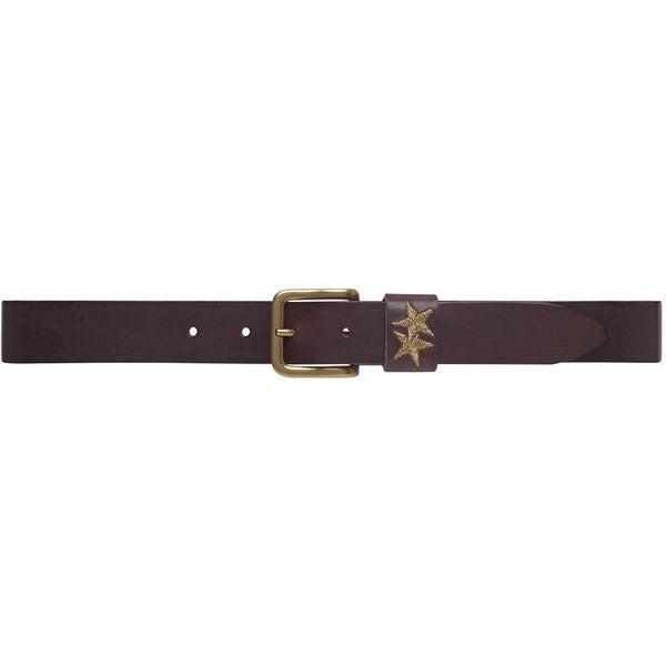 DEPECHE Belt with beautiful embroidery Belts 161 Dark brown