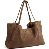DEPECHE Bilbao leather & suede shopper bag Shopper 342 Dark Mud