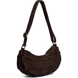 DEPECHE Bilbao leather & suede shoulder bag Shoulderbag / Handbag 008 Chocolate