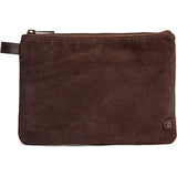 DEPECHE Bilbao suede clutch bag Clutch 008 Chocolate