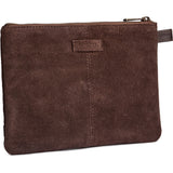 DEPECHE Bilbao suede clutch bag Clutch 008 Chocolate