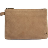 DEPECHE Bilbao suede clutch bag Clutch 011 Sand