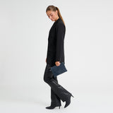 DEPECHE Bilbao suede clutch bag Clutch 031 Ocean